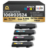 Compatible Xerox 106R03524/106R03525/106R03526/106R03527 BKCMY Toner Cartridge 4 Combo Pack