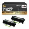 Compatible Lexmark B221X00 Black Toner Cartridge 2 Pack