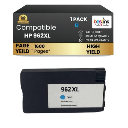 HP 962XL Compatibl Ink Cartridge Cyan ( 1 Pack ) High Yield