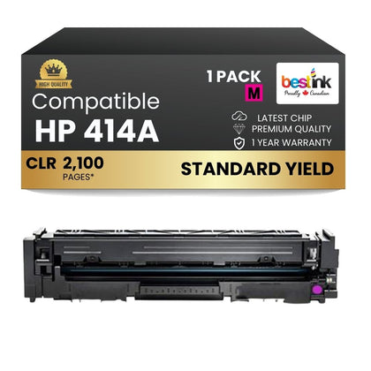 Compatible HP 414A W2023A Magenta Toner Cartridge - With Chip