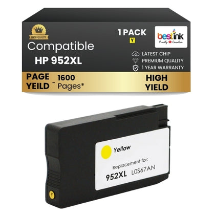 HP 952XL Compatible Ink Cartridge Yellow ( 1 Pack ) High Yield