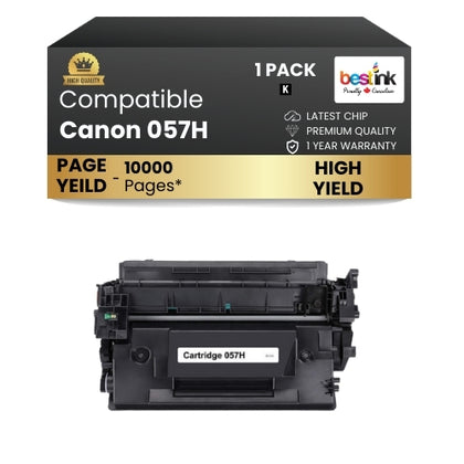 Canon 057H Compatible Toner Cartridge Black ( 1 Pack )  High Yield