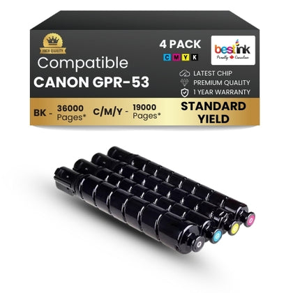 CANON GPR-53 Comaptible Toner Cartridge BK/C/M/Y ( 4 pack ) Standard Yield