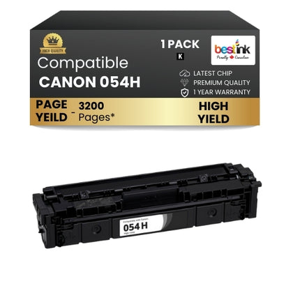 CANON 054H Compatible Toner Cartridge Black ( 1 Pack ) High Yield