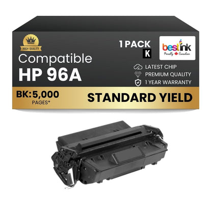Compatible HP 96A C4096A Black Toner Cartridge (1 Pack)