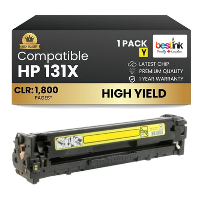 Compatible  HP 131X CF212X Yellow Toner Cartridge High Yield