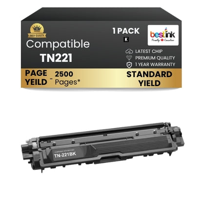 Brother TN221 Compatible Black Toner Cartridge