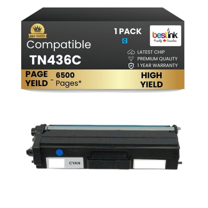 Compatible Brother TN436C Cyan Toner Cartridge Extra High Yield