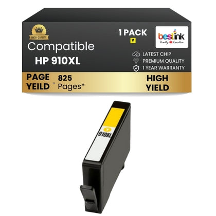 HP 910XL Compatible Ink Cartridge Yellow ( 1 Pack ) High Yield