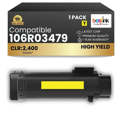 Compatible Xerox 106R03479 Yellow Toner Cartridge  1 Pack