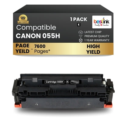 CANON 055H Compatible Toner Cartridge Black (1 Pack ) High Yield