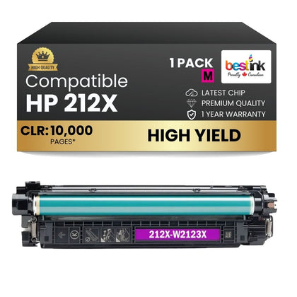 Compatible HP 212X W2123X Magenta Toner Cartridge High Yield