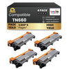 Brother TN660 Compatible Black Toner Cartridge High Yield (4 Pack)