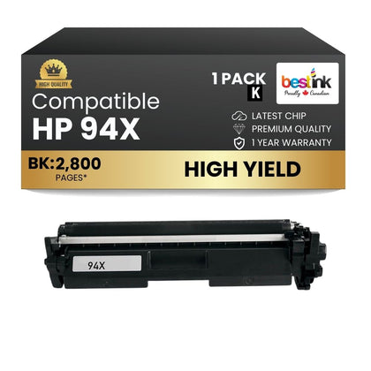 Compatible HP 94X CF294X Black Toner Cartridge High Yield (1 Pack)