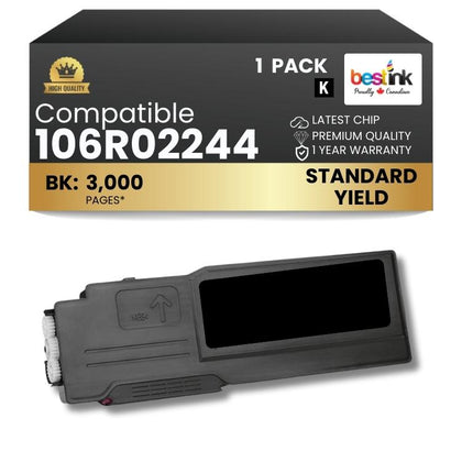Cartouche de toner noir compatible Xerox 106R01630, 1 paquet