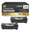 Compatible Lexmark  50F1H00 Black High Yield Capacity Toner 2 Pack