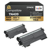 Compatible Brother TN420 Black Toner Cartridge (2 Pack)