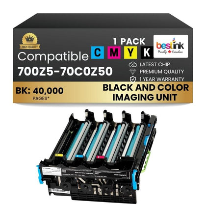 Compatible Lexmark 700Z5-70C0Z50 Black and Color Imaging Kit