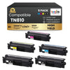 Brother TN810xl Toner Cartridge 2BK/C/M/Y ( 5 Pack ) High Yield