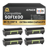 Compatible Lexmark  50F1X00 Black EXTRA High Yield Capacity 4 Pack