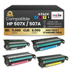 Compatible HP 507X Toner Cartridge Combo High Yield (4 Pack)