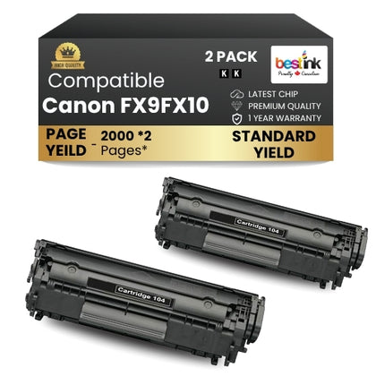 Canon FX9-FX10 Compatible Toner Cartridge Black ( 1 Pack ) Standard Yield