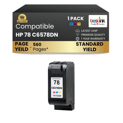 HP 78 C6578DN Compatible Ink Cartridge Color ( 1 Pack ) Standard Yield