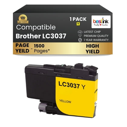 Brother LC3037XXL Compatible Ink Cartridge Yellow ( 1 Pack ) Super High Yield