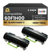 Compatible Lexmark  60F1H00 Black Toner Cartridge 2 Pack