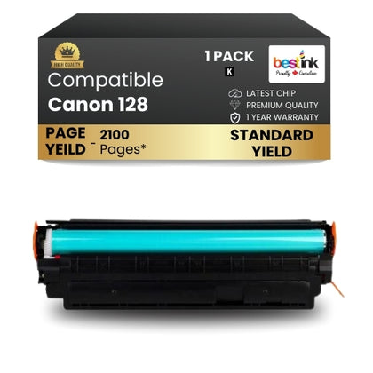Canon 128 Compatible Toner Cartidge Black ( 1 Pack ) Standard Yield