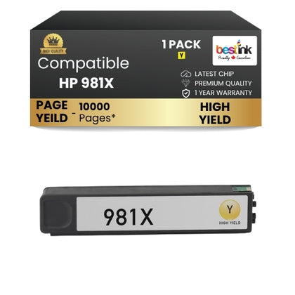 HP 981X Compatible Ink Cartridge Yellow ( 1 Pack ) High Yield