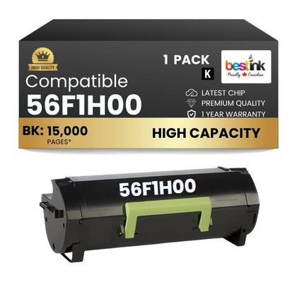Compatible Lexmark 56F1H00 Black Toner Cartridge 1 Pack