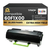 Compatible Lexmark  60F1X00 Black Toner Cartridge 1 Pack