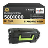 Compatible Lexmark  58D1000 Black Toner Cartridge 1 Pack