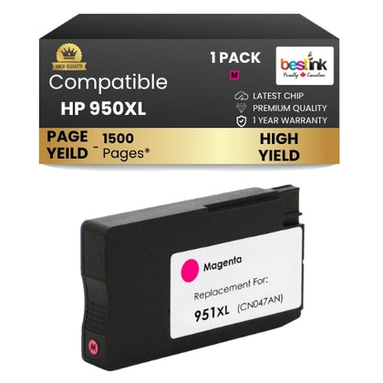 HP 951XL Compatible Ink Cartridge Magenta ( 1 Pack ) High Yield