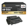 Compatible HP 55X CE255X Black Toner Cartridge High Yield (1 Pack)
