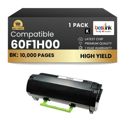 Compatible Lexmark  60F1H00 Black Toner Cartridge 1 Pack