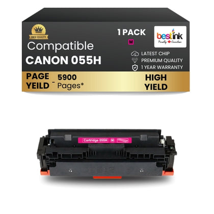 CANON 055H Compatible Toner Cartridge Magenta (1 Pack ) High Yield
