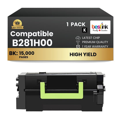 Lexmark B281H00 Remanufactured Black Toner Cartridge High Yield 15000 Pages