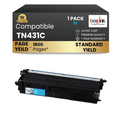 Compatible Brother TN431C  Cyan Toner Cartridge