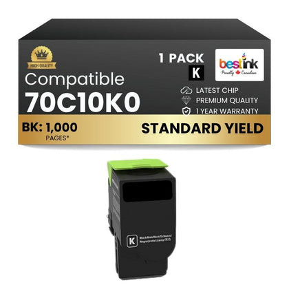 Compatible Lexmark 70C10K0 Toner Cartridge Black