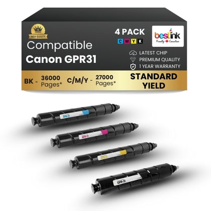 Canon GPR31 Compatible Toner Cartridge BK/C/M/Y ( 4 Pack ) Standard Yield