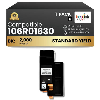 Compatible Xerox 106R01630 Black Toner Cartridge 1 Pack