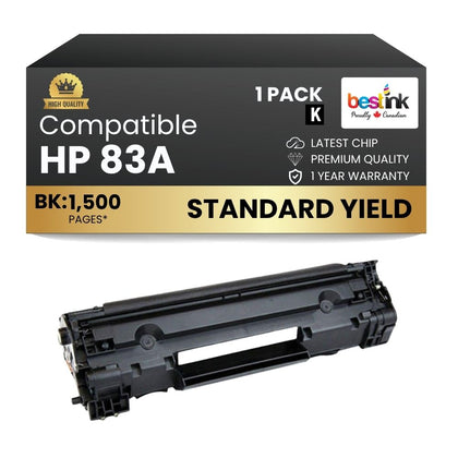 Compatible HP 83A CF283A Black Toner Cartridge (1 Pack)
