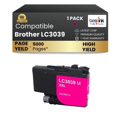 Brother LC3039 Compatible Ink Cartridge Magenta ( 1 Pack ) Ultra High Yield