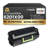 Compatible Lexmark  62D1X00 Black Toner Cartridge 1 Pack