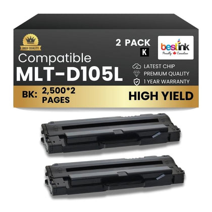 Compatible Samsung MLT-D105L 2 Pack