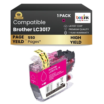 Brother LC3017 Compatibel Ink Cartridge Magenta ( 1 Pack ) High Yield