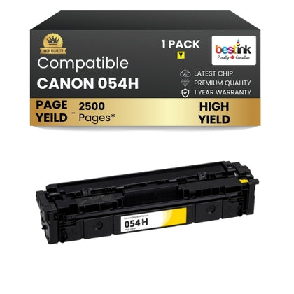 CANON 054H Compatible Toner Cartridge Yellow ( 1 Pack ) High Yield