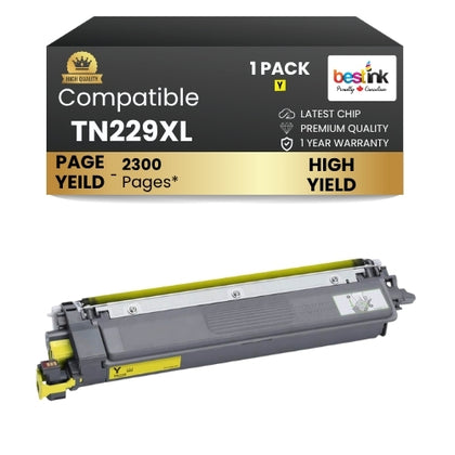 Brother TN229XL Yellow Compatible Toner High Yield